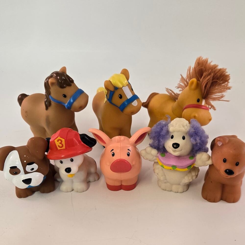 Fisher Price Little People Mixed Animal Figures Lot of 9 Assorted Toys